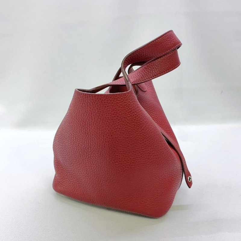 HERMES Picotin 18紅銀釦菜籃子-3