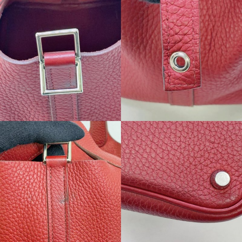 HERMES Picotin 18紅銀釦菜籃子-6