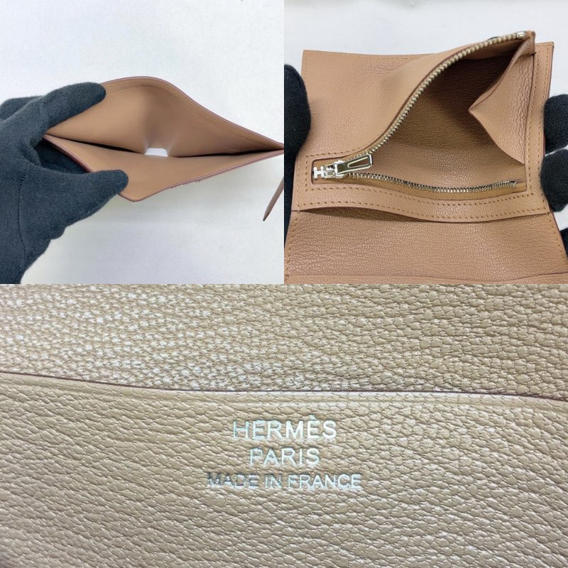 HERMES Bearn小牛皮雙折短夾-5