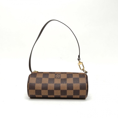 LOUIS VUITTON 棕色棋盤格PVC中古巴比龍Mini圓筒包