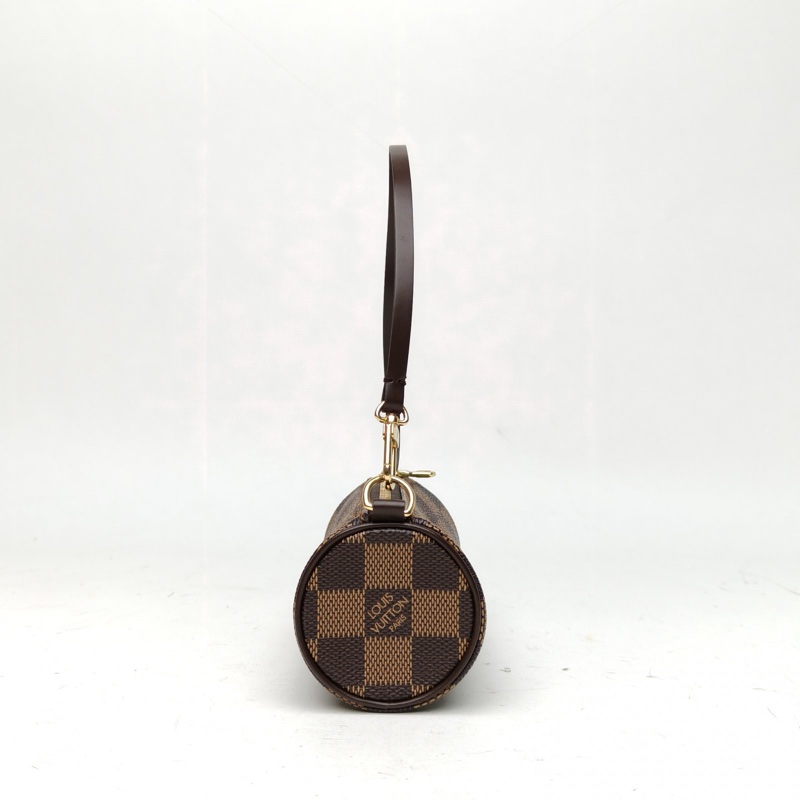 LOUIS VUITTON 棕色棋盤格PVC中古巴比龍Mini圓筒包-1
