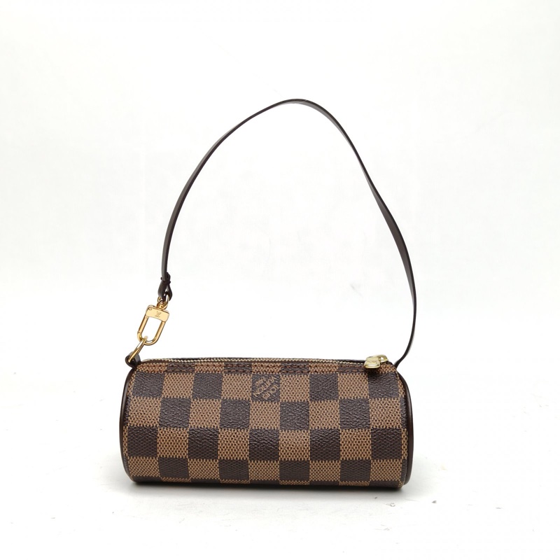 LOUIS VUITTON 棕色棋盤格PVC中古巴比龍Mini圓筒包-2