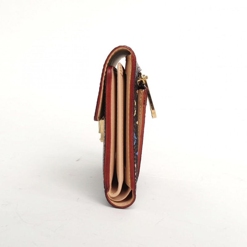 LOUIS VUITTON 中古短款錢包黑三彩PVC2007-1
