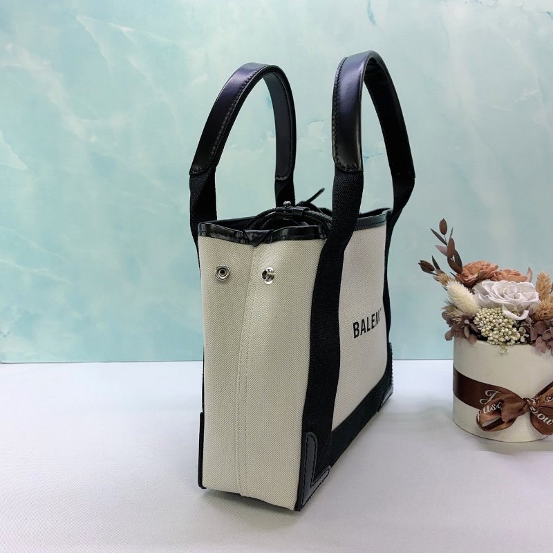 BALENCIAGA NAVY CABAS XS帆布手提肩背包-3