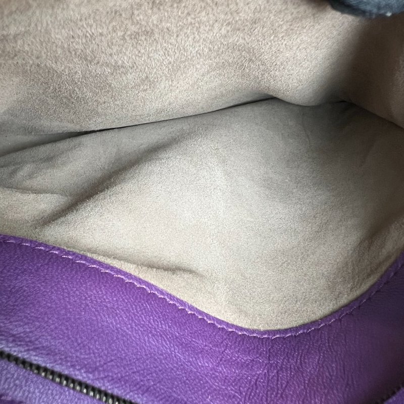 BV 紫色小編織單肩HOBO包-5