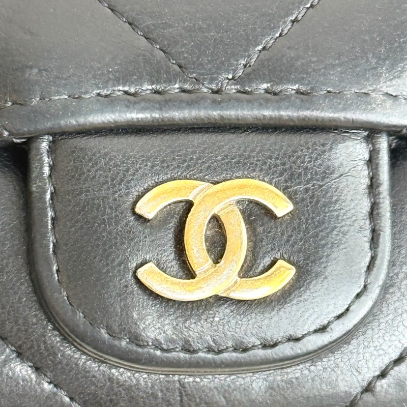 Chanel 黑金V紋 卡包-5