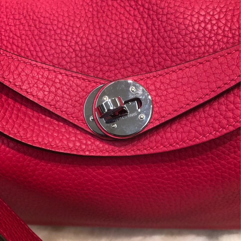 Hermes Lindy 26 銀扣極致粉 D stamp XC383-7