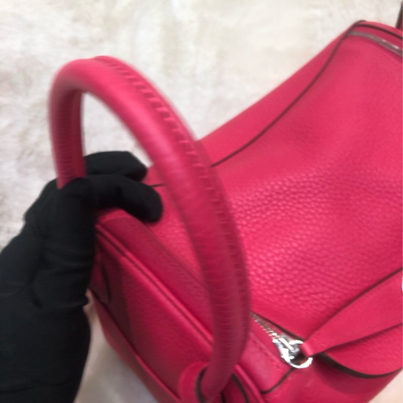 Hermes Lindy 26 銀扣極致粉 D stamp XC383-16