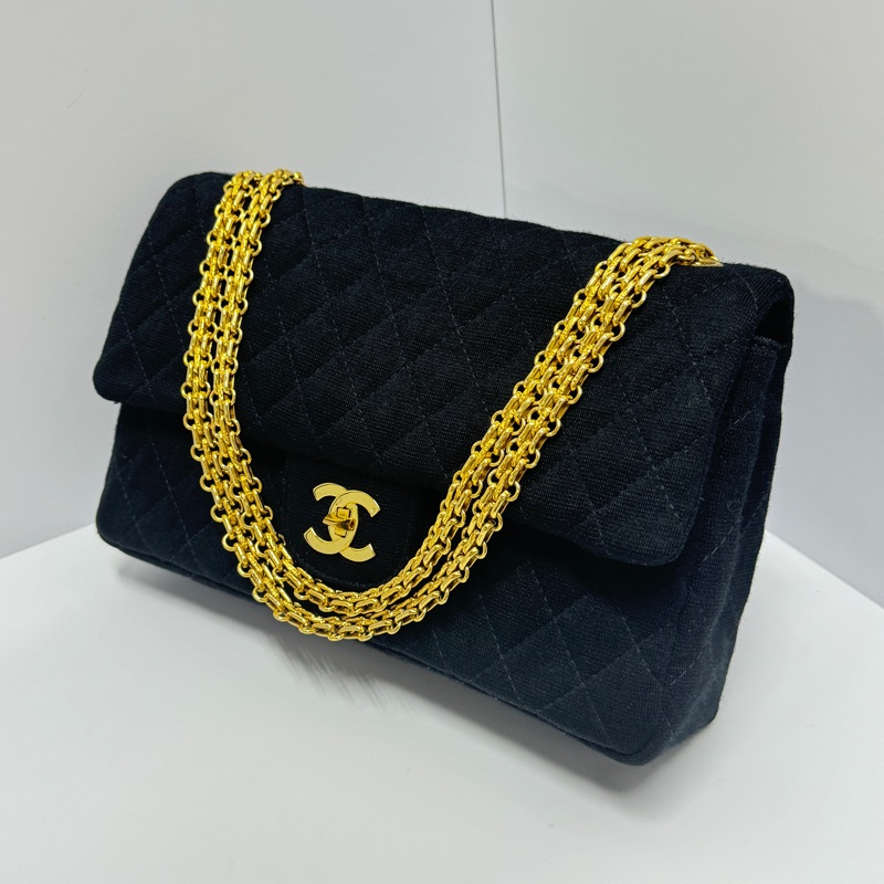 【超級新🆕】 Chanel CF25 黑金 黃金鏈 肩背包 （專櫃386,300）-9