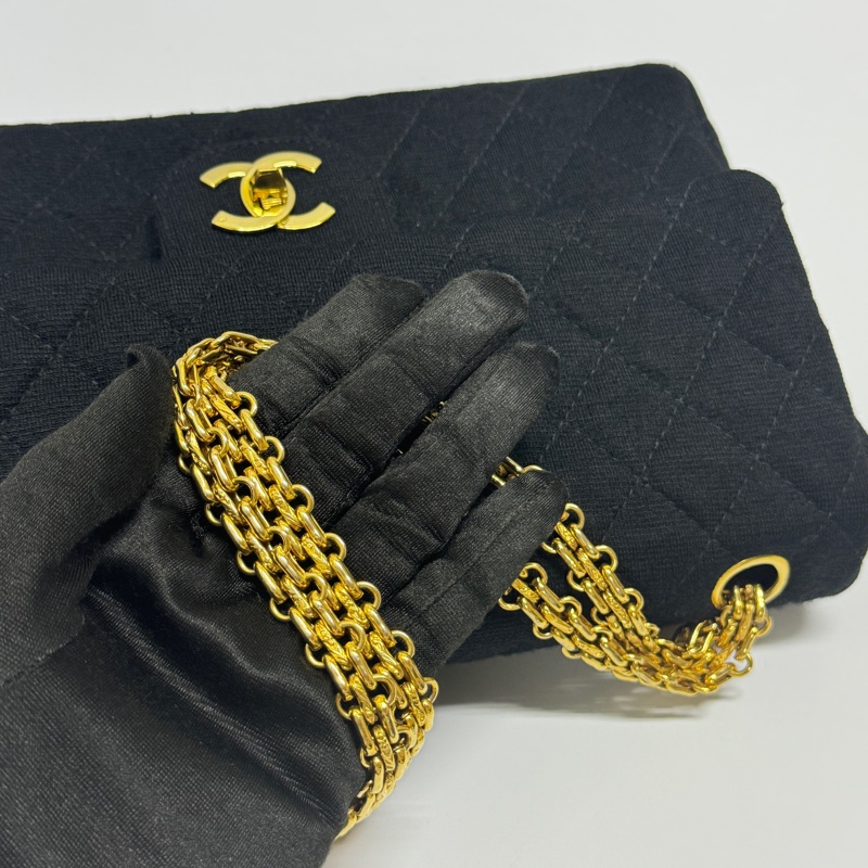 【超級新🆕】 Chanel CF25 黑金 黃金鏈 肩背包 （專櫃386,300）-14