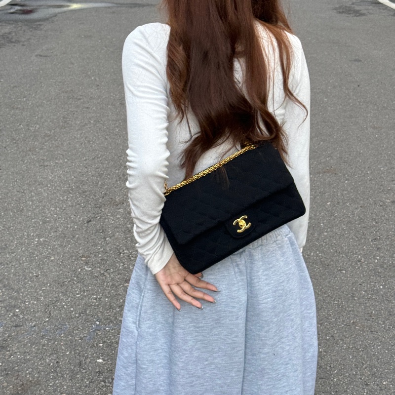 【超級新🆕】 Chanel CF25 黑金 黃金鏈 肩背包 （專櫃386,300）-21