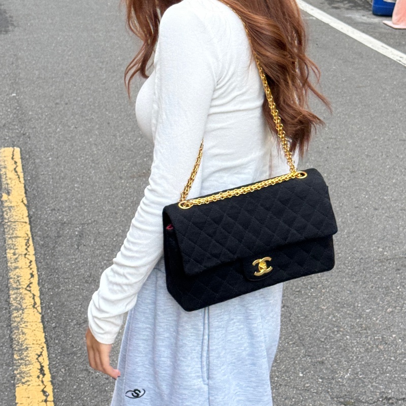 【超級新🆕】 Chanel CF25 黑金 黃金鏈 肩背包 （專櫃386,300）-23
