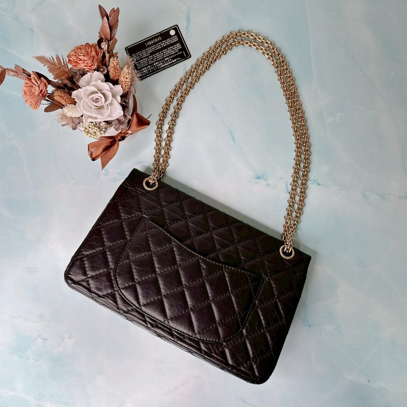 CHANEL 2.55黑金鏈帶包-1