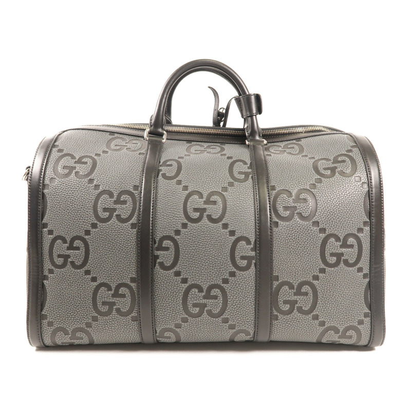 GUCCI 【激減優惠】牛皮皮革Boston Bag銀扣手挽肩背兩用袋-1