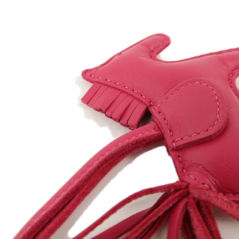 HERMES Milo皮革Rodeo PM掛飾Rose Mexico-3