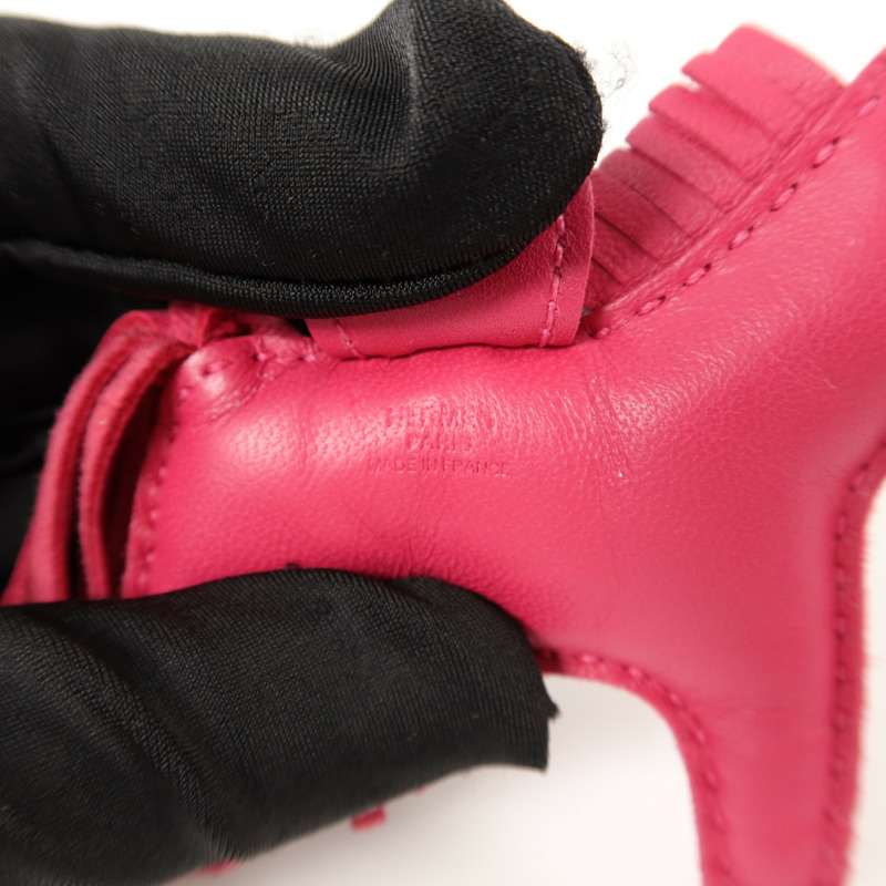 HERMES Milo皮革Rodeo PM掛飾Rose Mexico-4