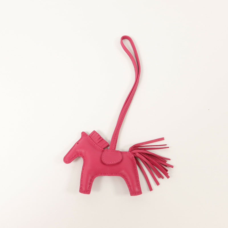 HERMES Milo皮革Rodeo PM掛飾Rose Mexico-6