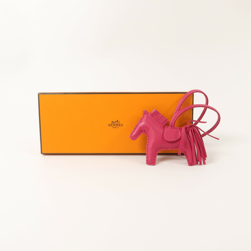 HERMES Milo皮革Rodeo PM掛飾Rose Mexico-7
