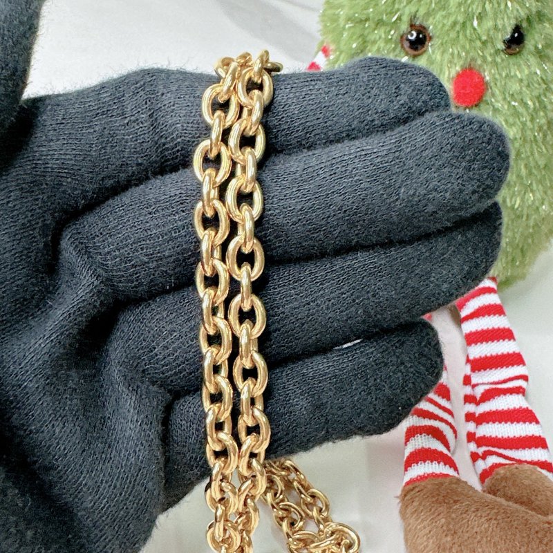 CHANEL 金色老香項鍊-4