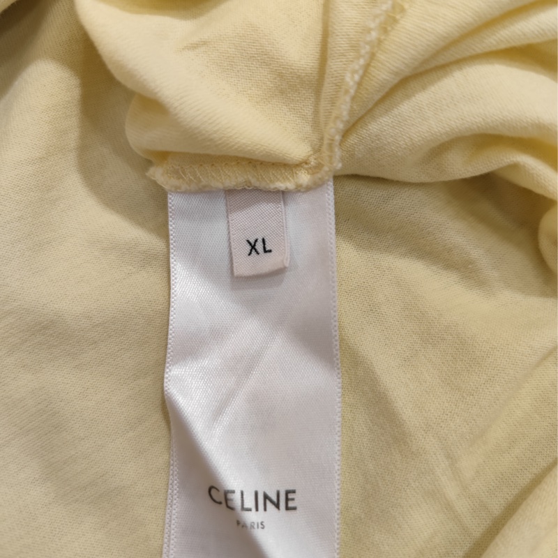 CELINE 奶油黃短款T恤-3