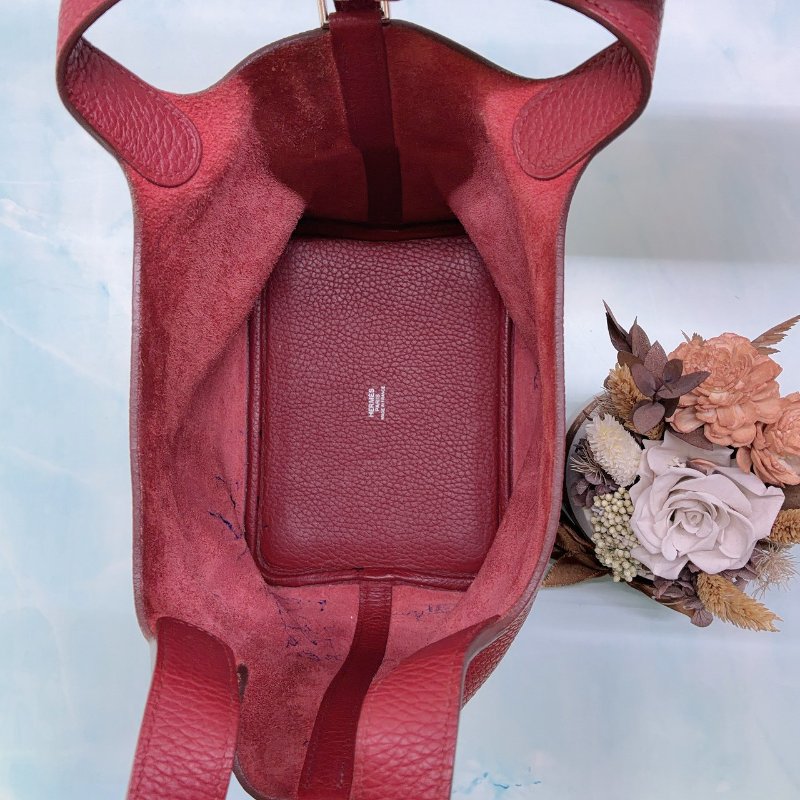 HERMES Picotin 18紅色菜籃子-4