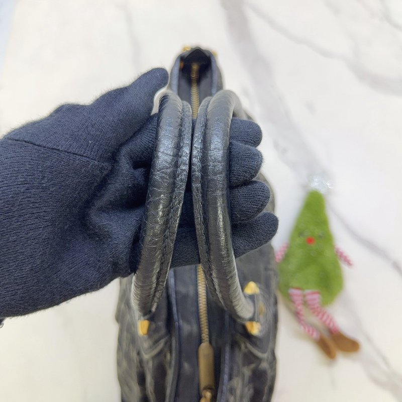 LV Monogram Neo Cabby GM黑灰丹寧手提包-6