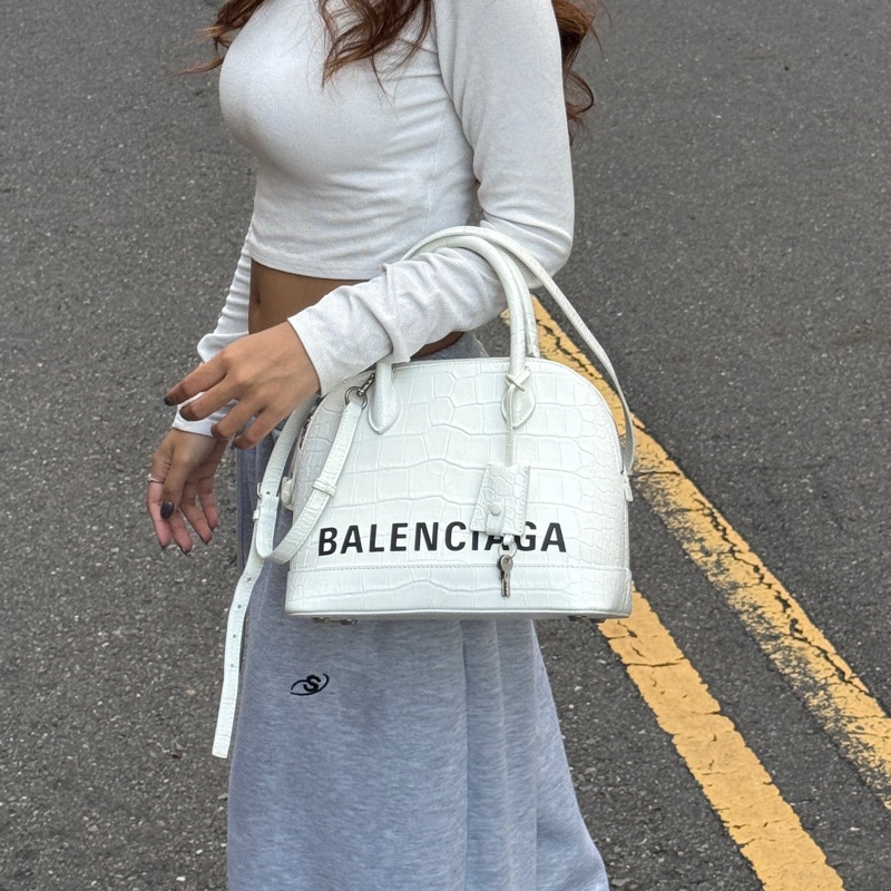 （稀有款🐊） Balenciaga 巴黎世家 鱷魚紋 斜背包【專櫃83,000】-6