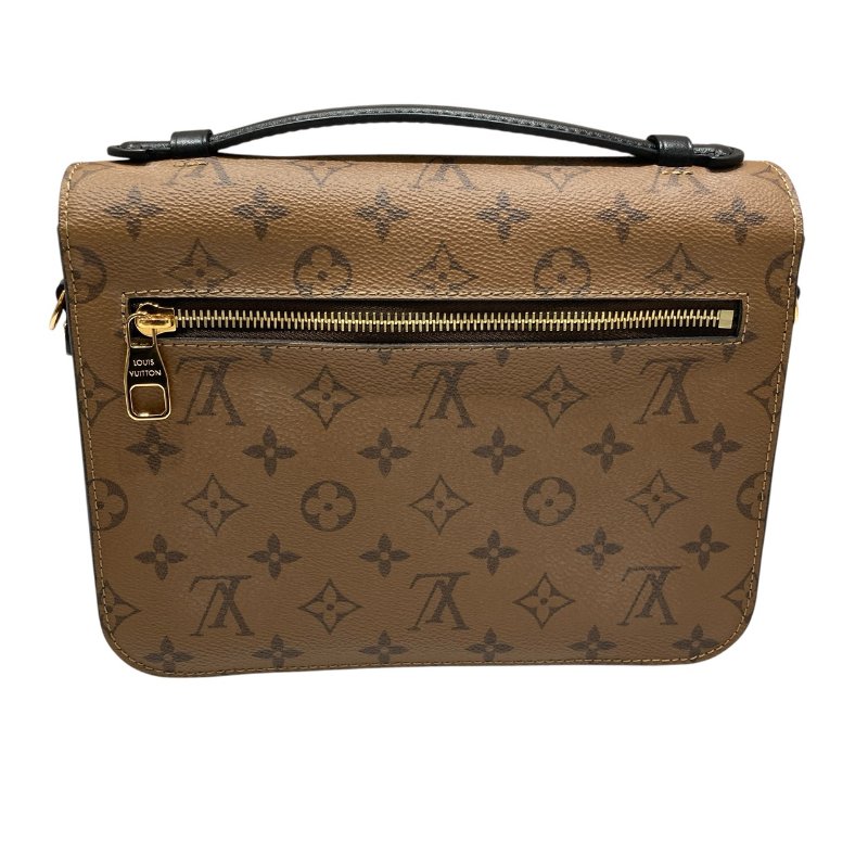 LOUIS VUITTON 路易威登 M44876 POCHETTE MÉTIS MONOGRAM REVERSE 老花郵差包 PVC帆布 棕色 金釦-2