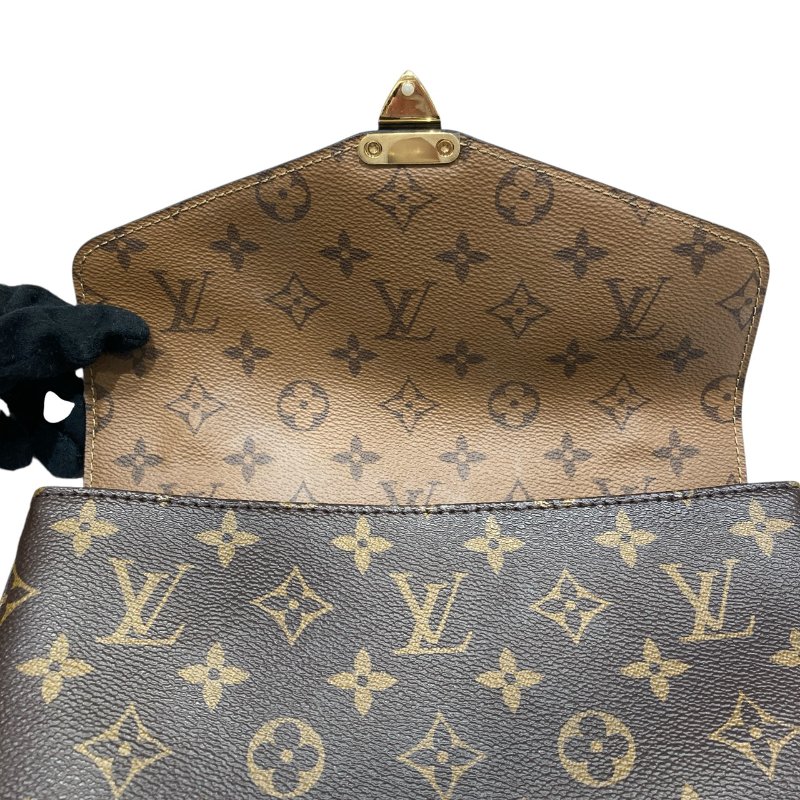 LOUIS VUITTON 路易威登 M44876 POCHETTE MÉTIS MONOGRAM REVERSE 老花郵差包 PVC帆布 棕色 金釦-4