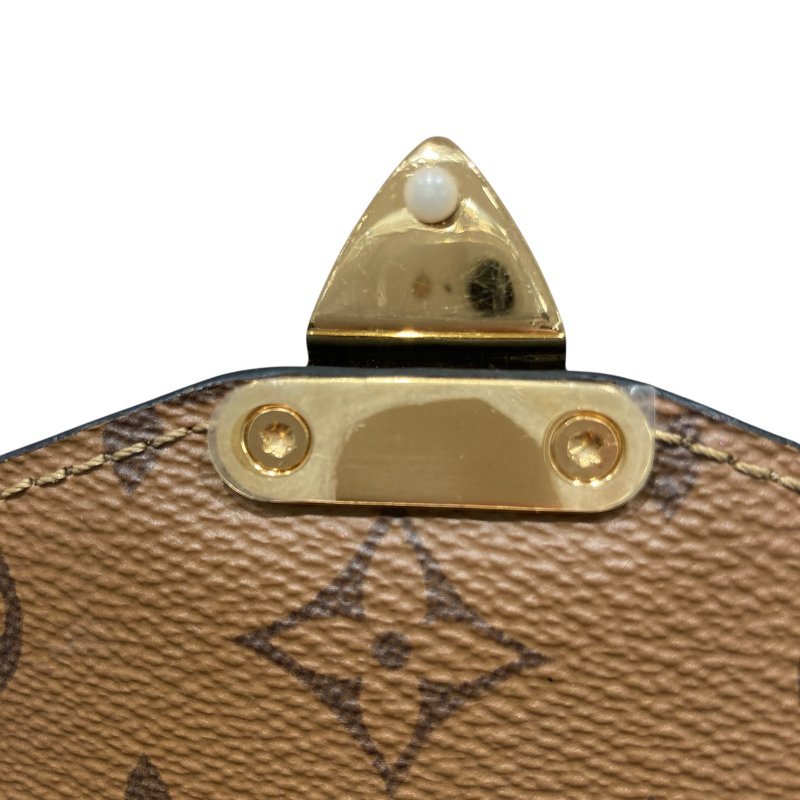 LOUIS VUITTON 路易威登 M44876 POCHETTE MÉTIS MONOGRAM REVERSE 老花郵差包 PVC帆布 棕色 金釦-6