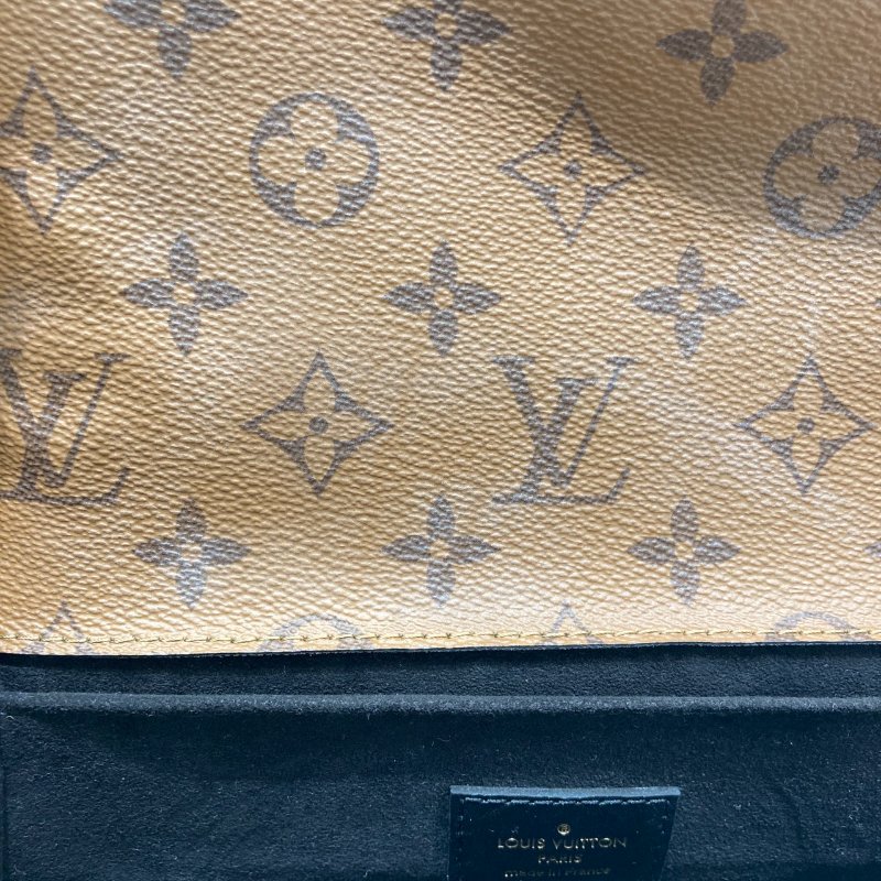 LOUIS VUITTON 路易威登 M44876 POCHETTE MÉTIS MONOGRAM REVERSE 老花郵差包 PVC帆布 棕色 金釦-10