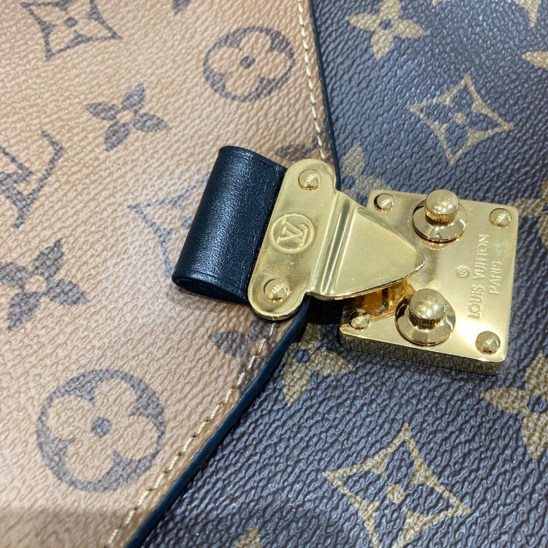 LOUIS VUITTON 路易威登 M44876 POCHETTE MÉTIS MONOGRAM REVERSE 老花郵差包 PVC帆布 棕色 金釦-11