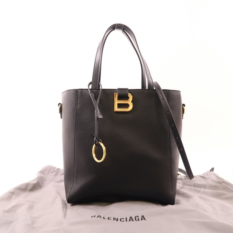 BALENCIAGA 【激減優惠】牛皮皮革Small Hourglass Tote Bag金扣手挽肩背兩用袋-12