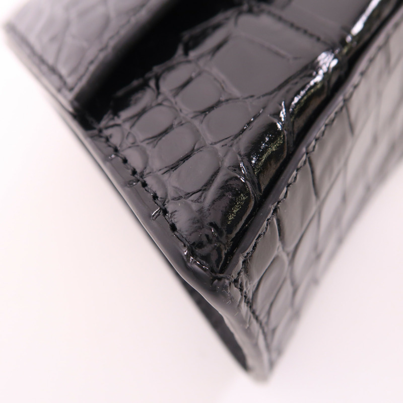 BALENCIAGA 【激減優惠】牛皮皮革Hourglass Top Handle Xs銀扣手挽肩背兩用袋-9