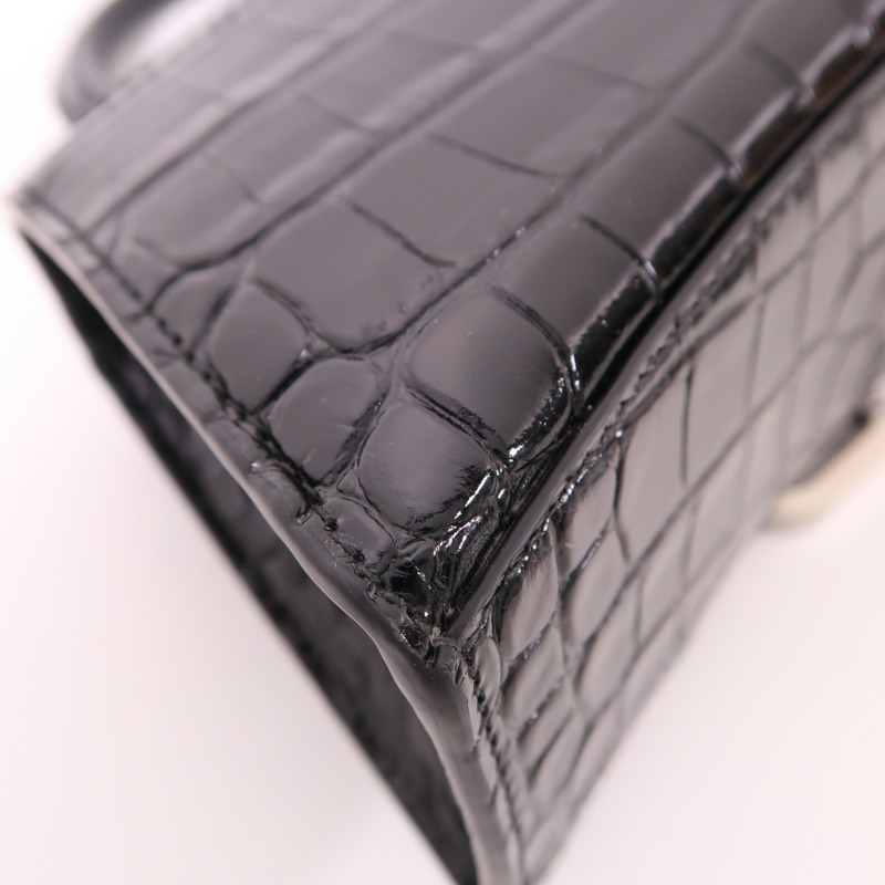 BALENCIAGA 【激減優惠】牛皮皮革Hourglass Top Handle Xs銀扣手挽肩背兩用袋-11