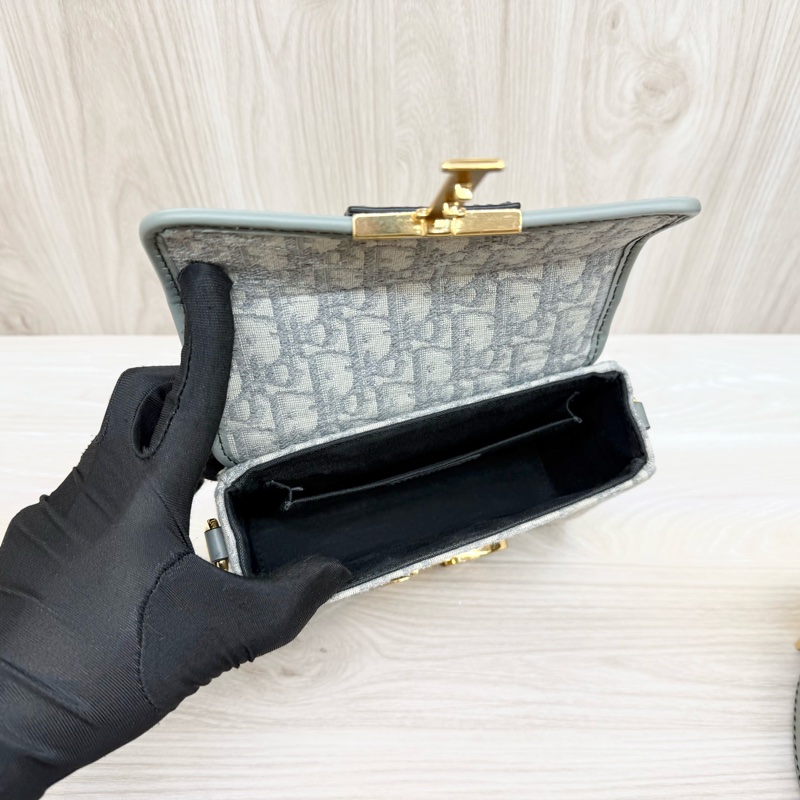 DIOR🩶灰緹花布30 Montaigne肩背包-9