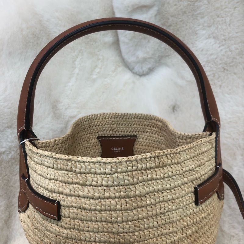 CELINE 拉菲草 編織Nano Bucket IA660-6