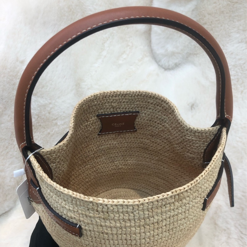 CELINE 拉菲草 編織Nano Bucket IA660-7
