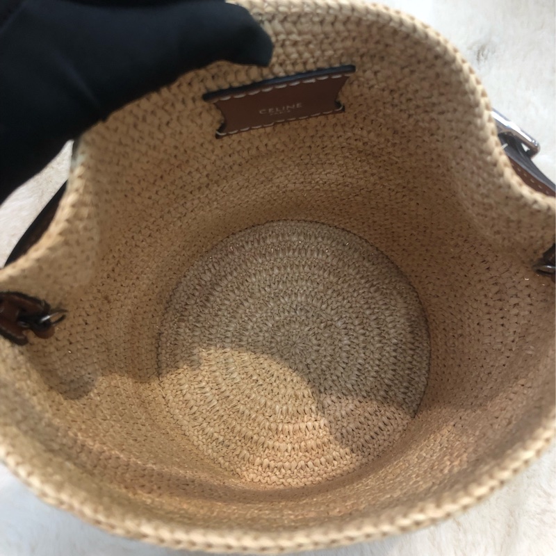 CELINE 拉菲草 編織Nano Bucket IA660-11