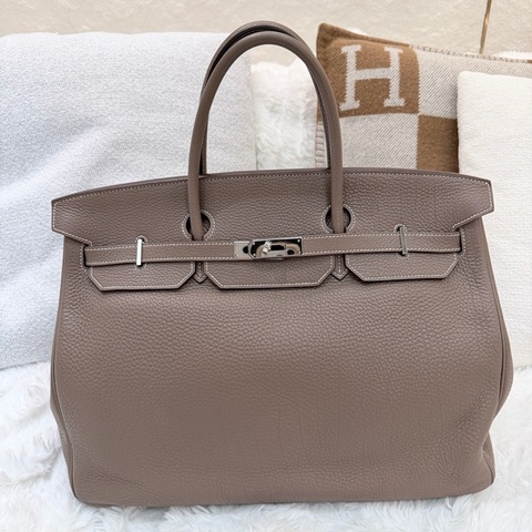 Hermes/ Birkin 40/ 大象灰 銀扣/ 框N