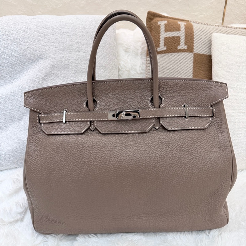 Hermes/ Birkin 40/ 大象灰 銀扣/ 框N-0
