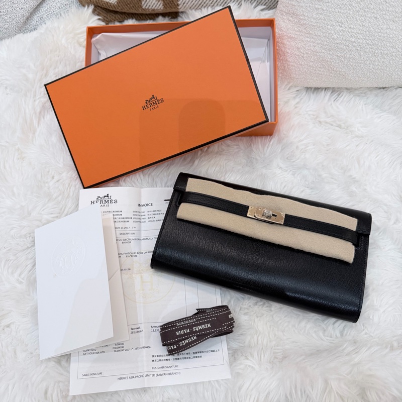 Hermes/ Kelly Togo 黑銀-0