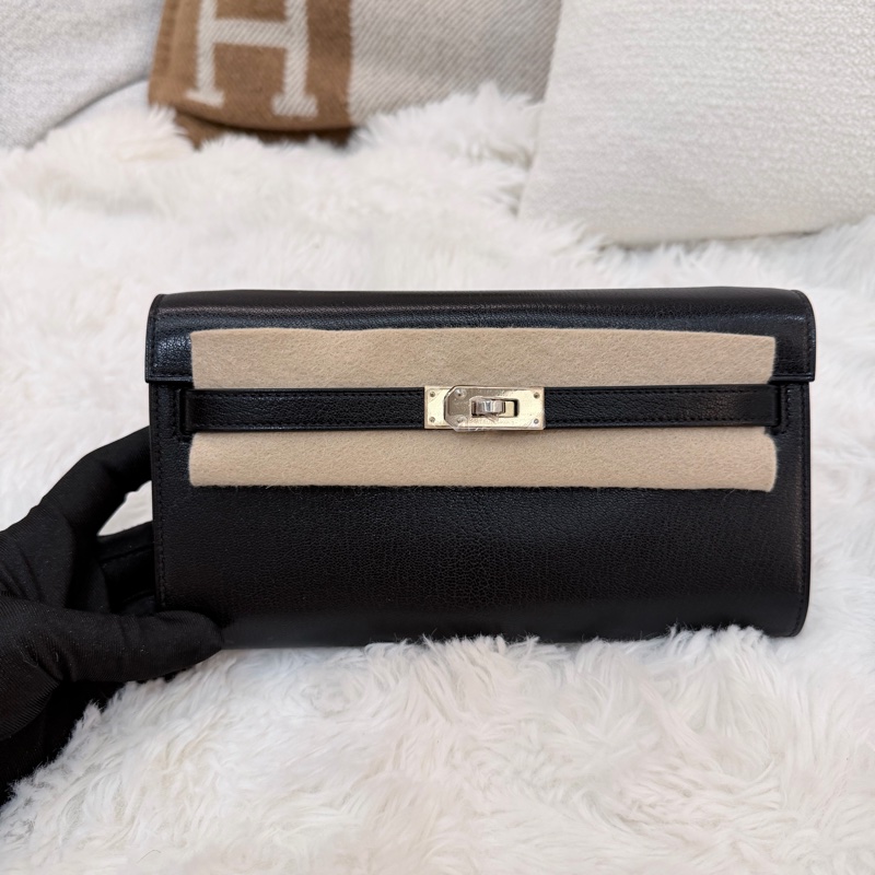 Hermes/ Kelly Togo 黑銀-1