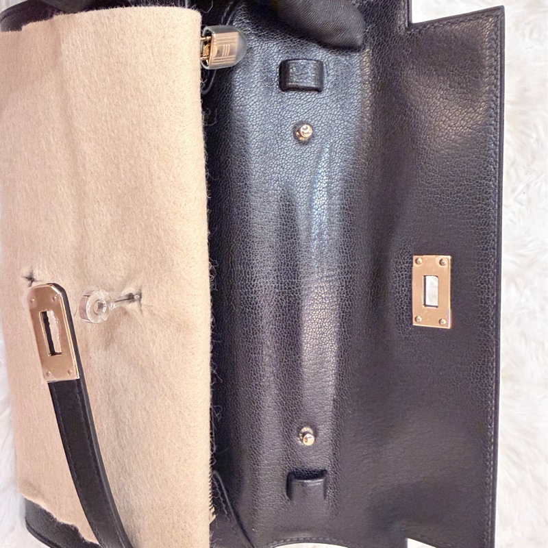 Hermes/ Kelly Togo 黑銀-5