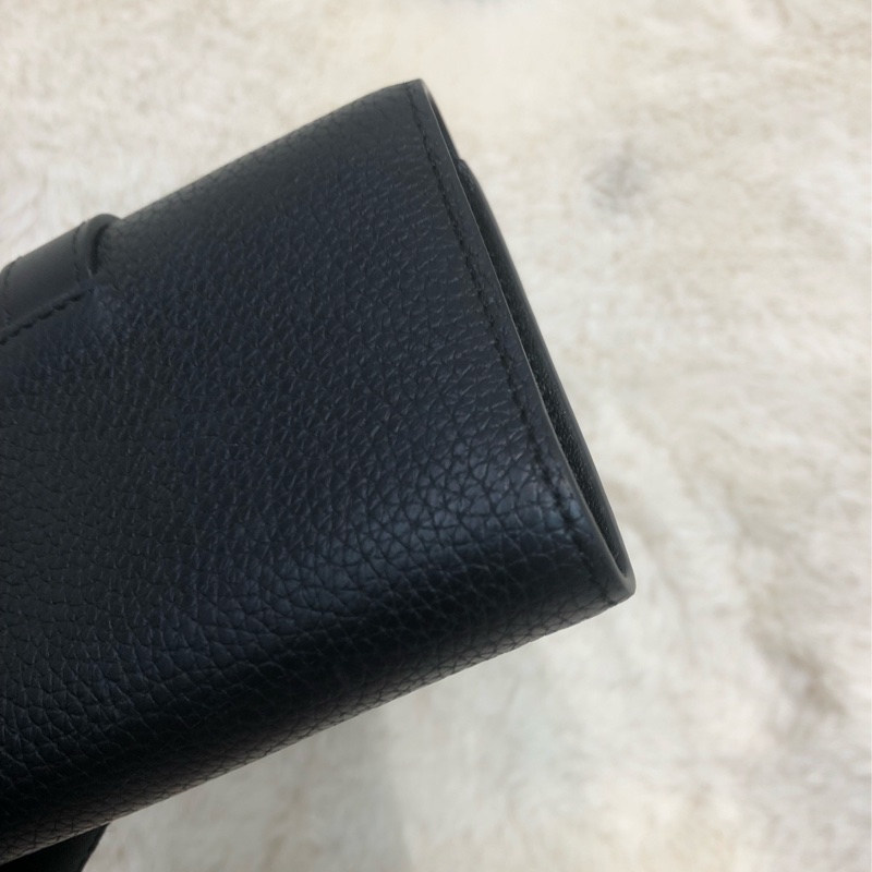 Loewe 黑色牛皮銀包 XC398-10