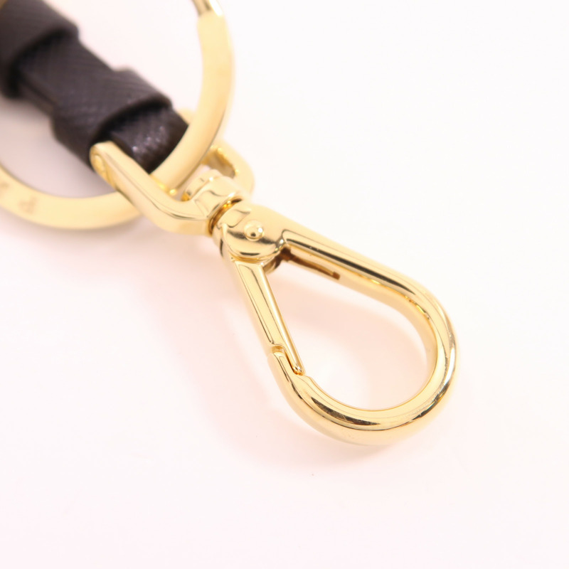 PRADA 【激減優惠】皮革/金屬Triangle Logo Keychain鎖匙扣-4