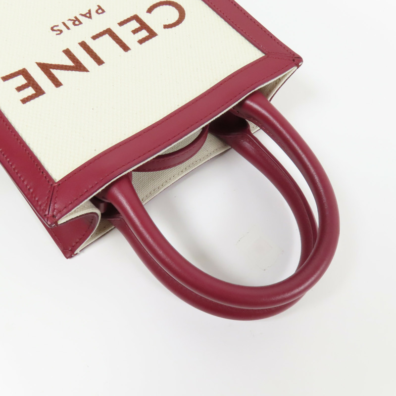 CELINE 【激減優惠】帆布Mini Vertical Cabas金扣手挽肩背兩用袋-8