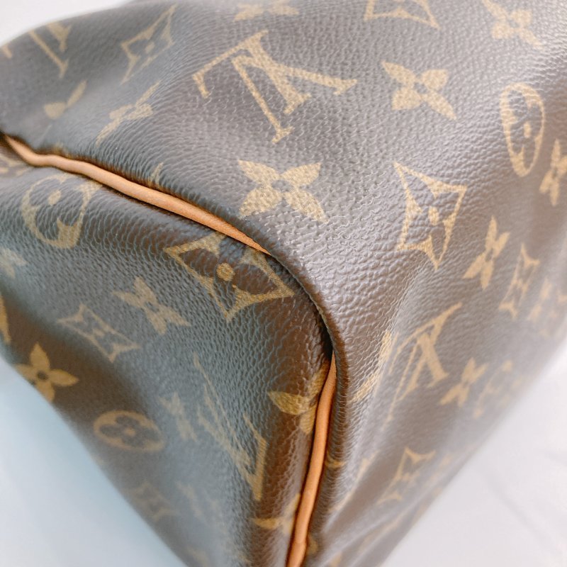 MS0715 Louis Vuitton 路易威登 枕頭包 旅行包 帆布塗層 經典老花 金扣 Speedy 30 Canvas Monogram x GHW-6