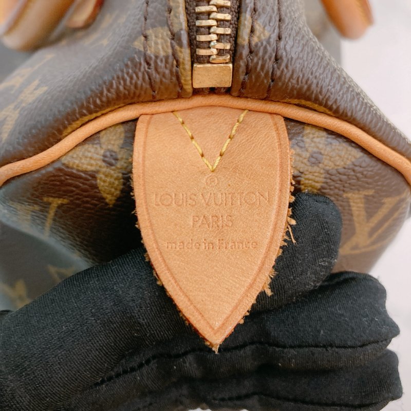 MS0715 Louis Vuitton 路易威登 枕頭包 旅行包 帆布塗層 經典老花 金扣 Speedy 30 Canvas Monogram x GHW-15