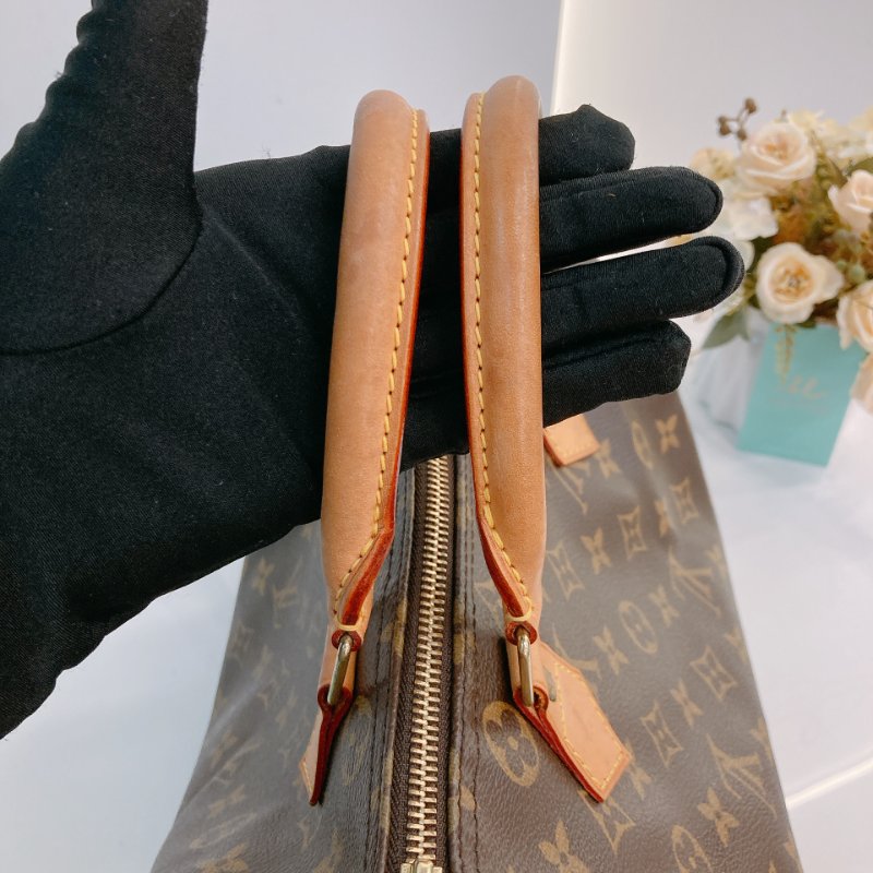 MS0715 Louis Vuitton 路易威登 枕頭包 旅行包 帆布塗層 經典老花 金扣 Speedy 30 Canvas Monogram x GHW-23